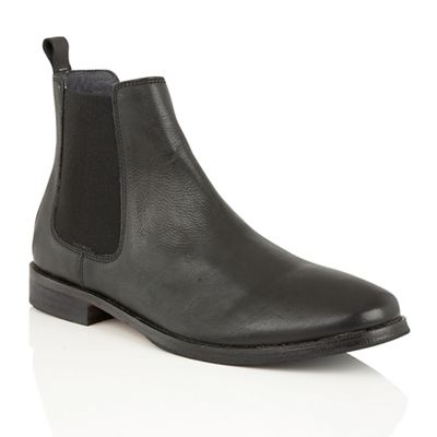 Frank Wright Black Leather 'Omar' mens chelsea boots